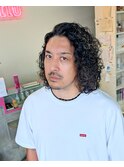 メンズスパイラルパーマ/ロングスタイル
