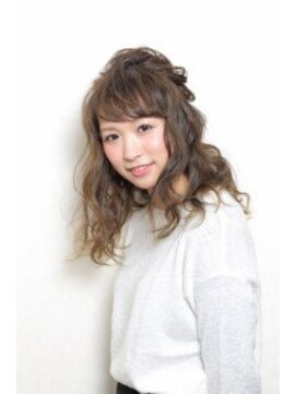 ディセンタージュ ヘアーメイク(DECENTAGE hair make) ゆるふわガーリーなハーフアップ