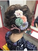 浴衣高めアップスタイル