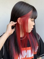 ムエール(mouair)&nbsp;インナーインパクト RED/ビビットカラー/黒髪ロングストレート