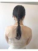 簡単アレンジ/ポニーテール/グルグルアレンジ