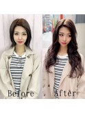 アッシュブラウン#シールエクステ#大人かわいい#小顔ヘア#梅田