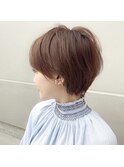 【Chill】大人かわいいカーキグレージュマッシュショートボブ◎