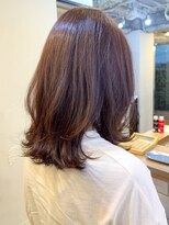 〇ラベンダーベージュ ブリーチなし くびれミディ くすみカラー