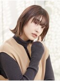 マッシュウルフ/ボブウルフ/インナーカラー/ベージュ/外ハネボブ