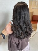 髪質改善艶髪方巻き風パーマ