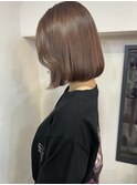 韓国ボブ/韓国ヘア/タンバルモリ/ラベンダーベージュ/顔まわり