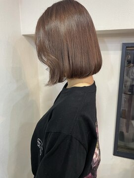 リコバイアフロート(riko by afloat) 韓国ボブ/韓国ヘア/タンバルモリ/ラベンダーベージュ/顔まわり