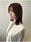 外ハネ/ミディアム/レイヤー/透明感/秋冬カラー/20代30代40代