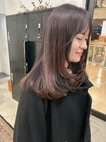 リンダ(LINDA)&nbsp;ロングレイヤー/ピンクブラウン/レイヤー[札幌美容室LINDA]