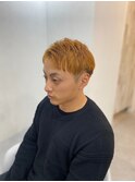 20代30代40代フェザーパーマスパイキーショートブロンド