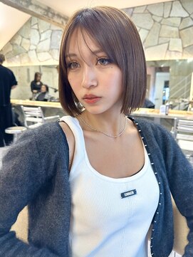 サイン 渋谷(SIGN) タッセルボブレイヤーカットグレージュブリーチ無し