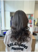 透明感・暗髪カラー・ロングレイヤー