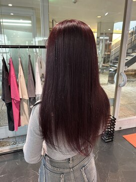 サンエンヘアー(lll_en hair) ピンクワインレッド