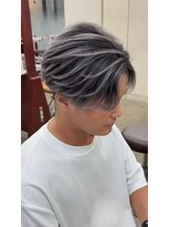 リップス 吉祥寺店 (LIPPS)&nbsp;ホワイトシルバーアッシュバレイヤージュツーブロセンターパート