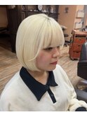 【りえ】抜きっぱなしブリーチカラー