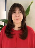 白髪ぼかし×髪質改善レイヤーカット
