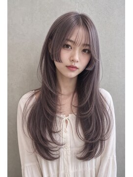 ラックスビーギャラリー なんば駅前店(LUXBE GALLERY) 髪質改善 透明感ラベンダーグレージュ くびれロング