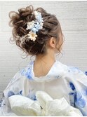 浴衣ヘア☆ふわふわなルーズおだんごヘア