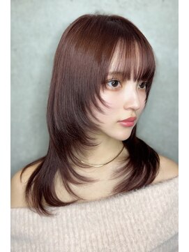 リークフー(Ree cu fuu) ダークパープル×ウルフ×ハッシュカット×小顔/秋カラー先取り