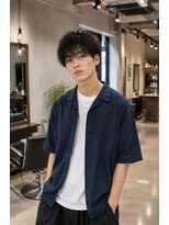 MEN's Baguz MEN'Sカット/ MEN'Sパーマ/ MEN'Sカラー 無造作ウェーブ韓国風メンズマッシュ