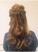 ゆる巻きハーフアップ☆ヘアアセット、アレンジ 銀座美容室