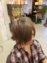 ブリリアントヘアー(brilliant hair) キレイめアッシュにふんわり束感ショート♪