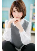 美フォルムでシンプル★大人ガーリーボブ
