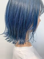 テトヘアー(teto hair) bob(切りっぱなしボブ、ネイビーブルー、ネイビーアッシュ)