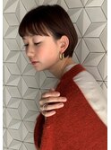 セシルカット×ダークグレージュ×マニッシュショート×ショート