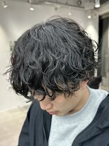 フィフス 天神大名(fifth)&nbsp;波巻きスパイラルパーマツーブロックメンズマッシュウルフカット