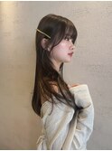 くすみオリーブヘア
