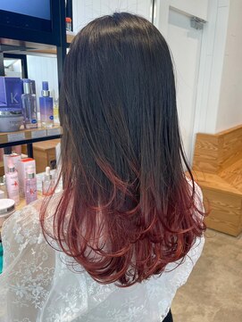 アルバム 銀座(ALBUM GINZA) レイヤーグラデーション_グレーベージュレイヤーロング_ba465431