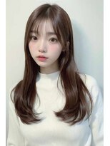 トクテ 吉祥寺(tokute)&nbsp;くびレイヤーエモージュ前髪ピンクベージュワンカール/吉祥寺