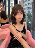 韓国風/内巻き/ボブレイヤー/20代/10代/菱形ミディアム