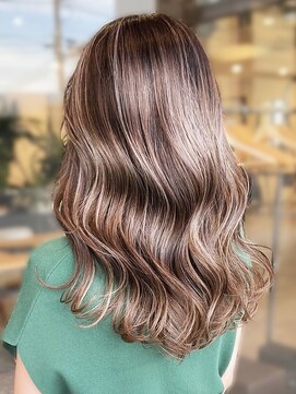 アースモード 亀戸店(EARTH Mode) 透明感♪髪質改善カラー小顔艶感ミディグレージュハイライト