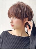 小顔ショートボブハイライトカラー大人ショートカット【日本橋】