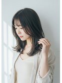 30代40代50代ミディアムフェイスレイヤー透明感カラー髪質改善