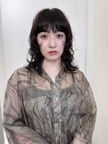 ミニウルフデジタルパーマショートチェリーブラウン