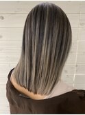 バレイヤージュ×ホワイトベージュ