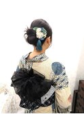 浴衣着付けとヘアセット　カチモリ　タイトシニョン
