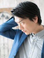 モッズヘア メン 南越谷南口店(mod's hair men)&nbsp;30代40代かき上げ七三分けブラック短髪ショートZ南越谷