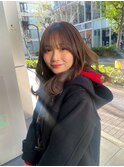 髪質改善レイヤーカット前髪カット顔周りレイヤー暗めカラー銀座