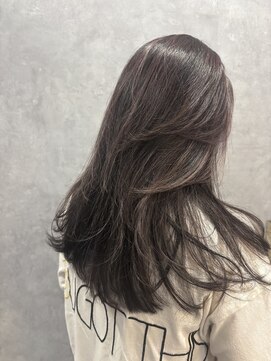 エレノア 越谷(Eleanor) 40代50代白髪ぼかしハイライト/ピンクチャコールベージュ【RIE】