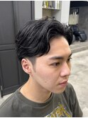 【メンズ毛流れパーマ】アップバングヘア