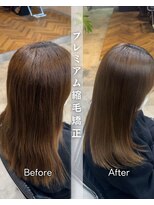 サクラ オモテサンドウ(SAKURA)&nbsp;プレミアム縮毛矯正/暗めカラー/グランマッシュ/デザインカラー