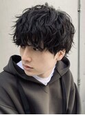 原宿シャドウパーマ無造作パーマラウンドマッシュウルフ刈り上げ