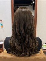 グラフィーサッポロ(Graphy sapporo) くすみグレーブラウン×韓国風セミロング