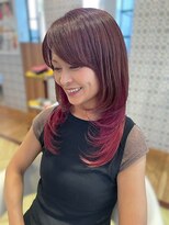 イーストハムネオ(EAST HAM NEO)&nbsp;ハッシュカット/レッドグラデーション/レイヤーカット