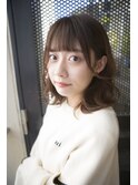 【salon de MiLK 原宿】耳かけ大人ウェーブ×サファリベージュ